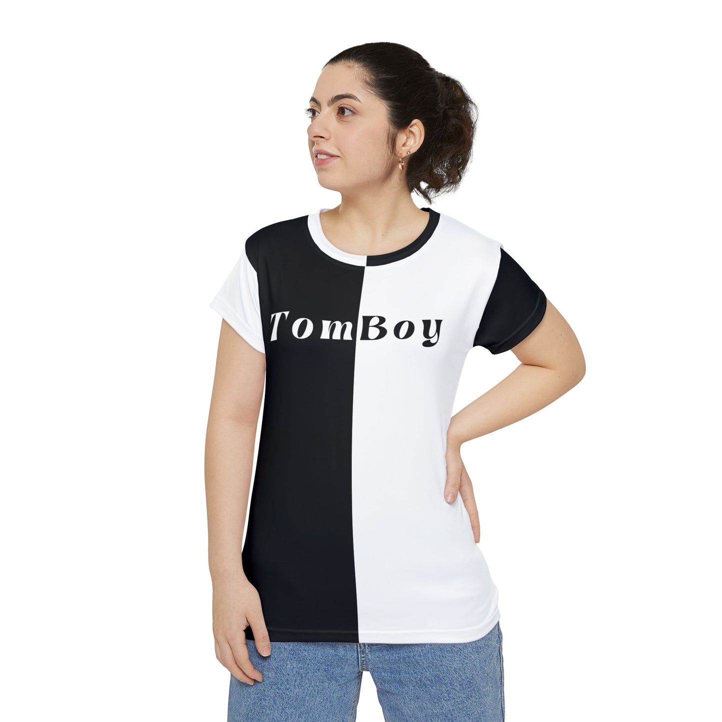 Bold Contrast: Women's TomBoy All-Over-Print Tee