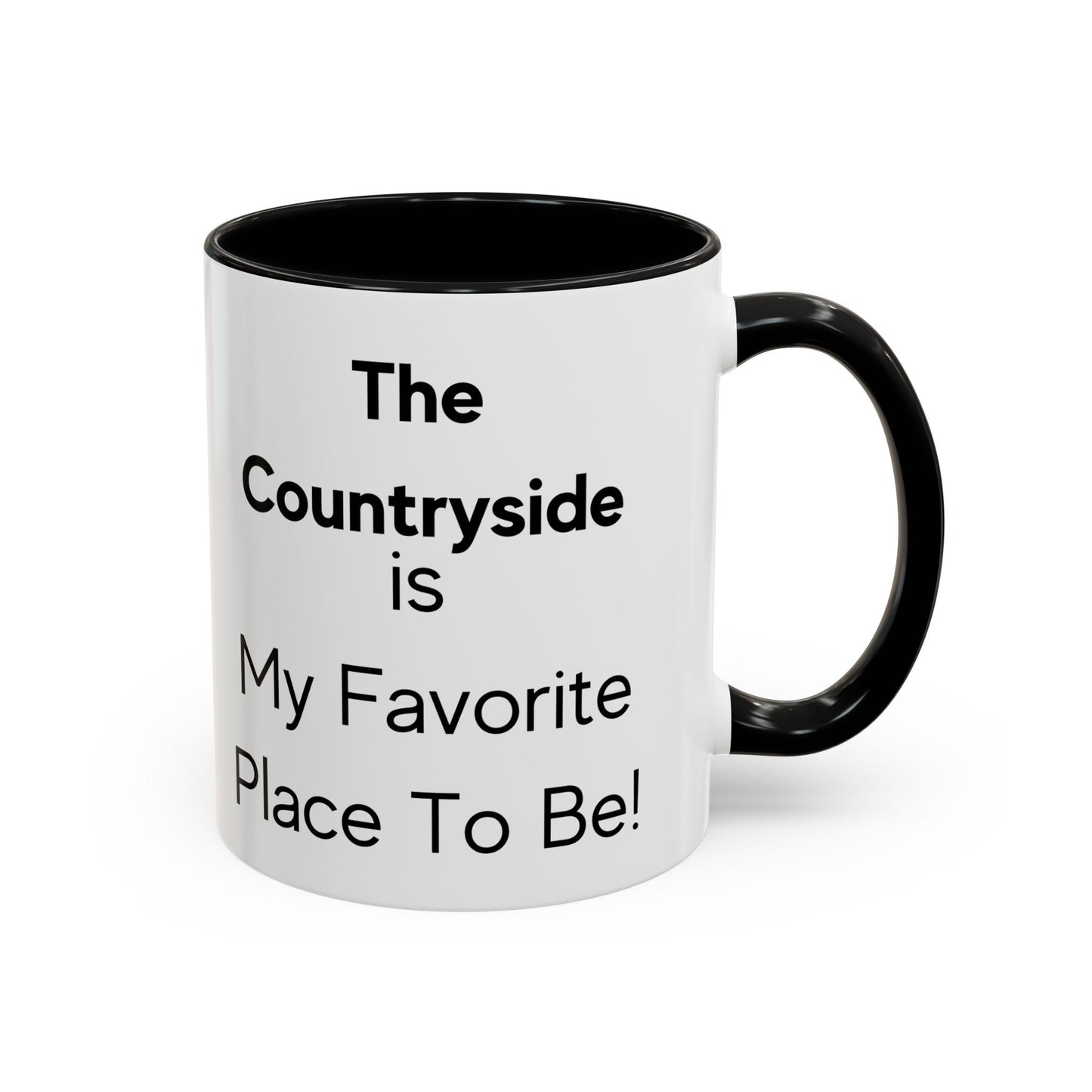 The countryside is My Favorite Place to Be Two-Tone Coffee Mug, 11oz