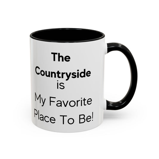 The countryside is My Favorite Place to Be Two-Tone Coffee Mug, 11oz