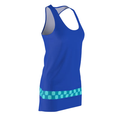 Blue Bliss: True Blue Racerback Dress with Light Blue Stripes