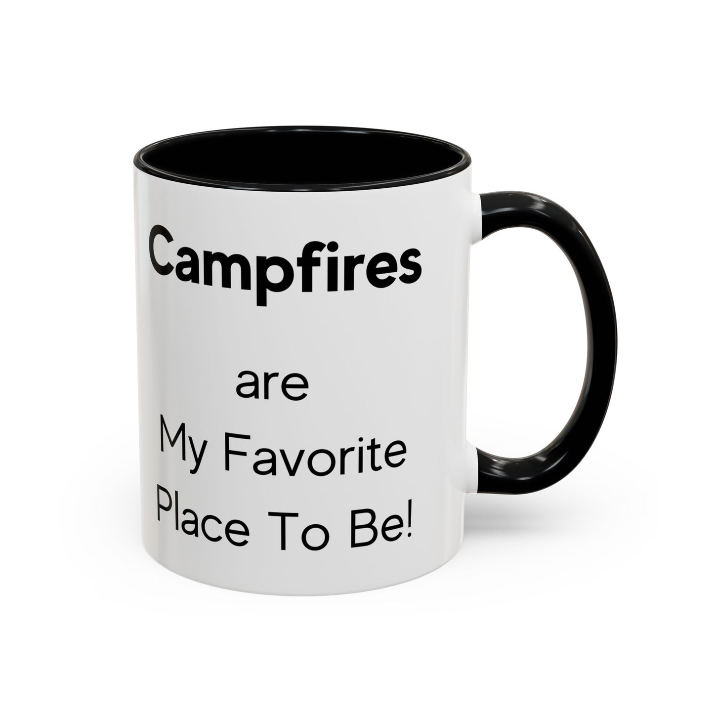 Campfires are My Favorite Place to Be Two-Tone Coffee Mug, 11oz