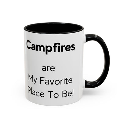 Campfires are My Favorite Place to Be Two-Tone Coffee Mug, 11oz