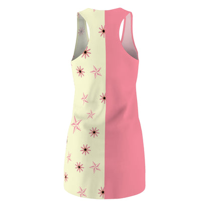 Floral Racerback Dress with Pink Accents
