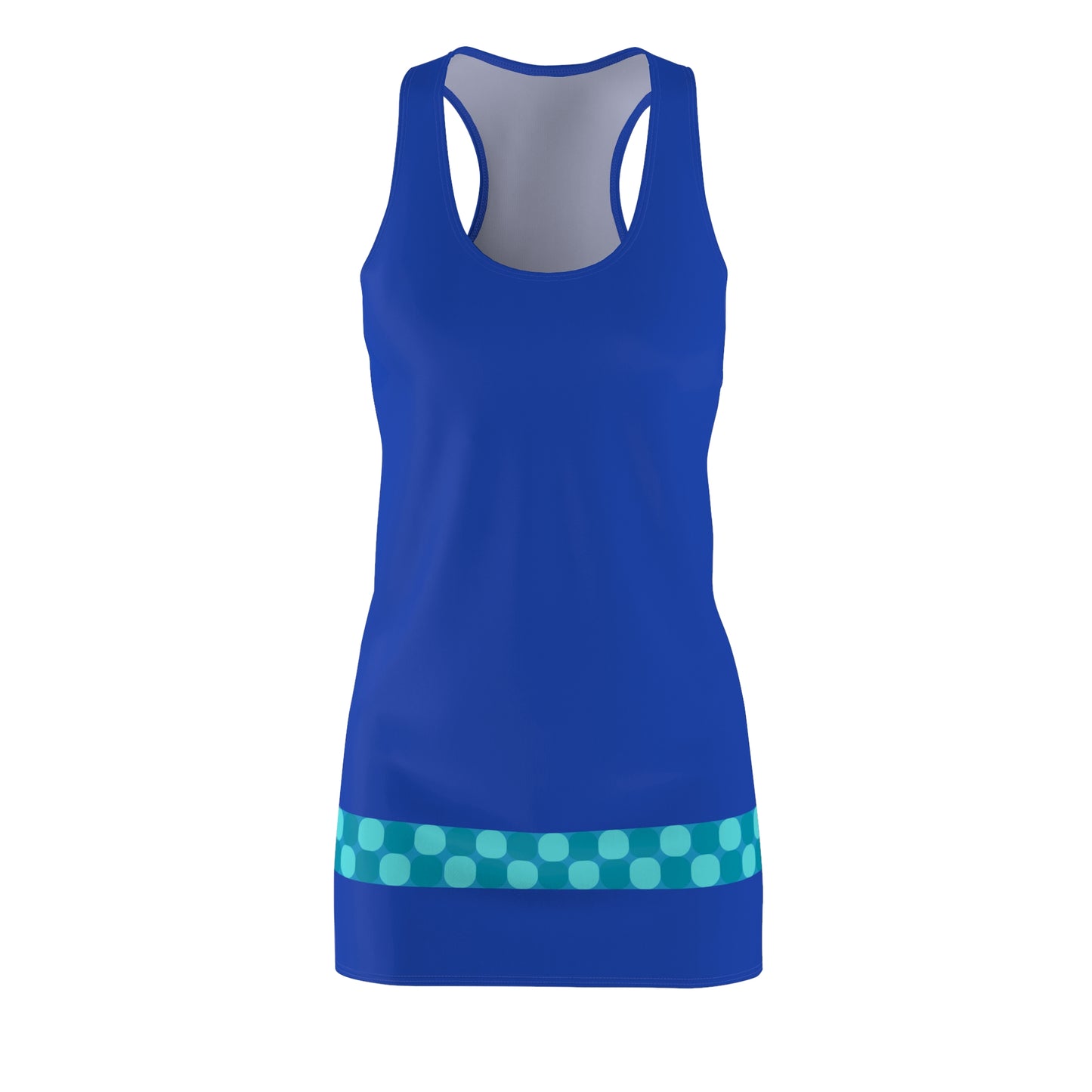 Blue Bliss: True Blue Racerback Dress with Light Blue Stripes