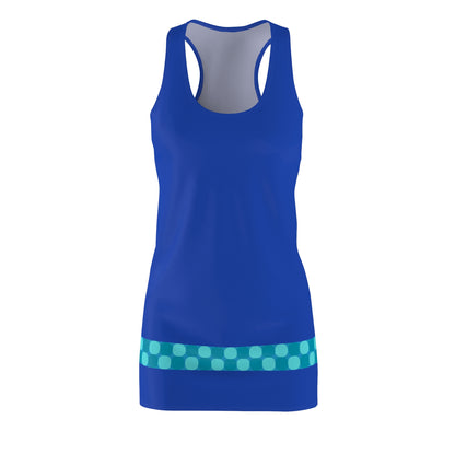 Blue Bliss: True Blue Racerback Dress with Light Blue Stripes