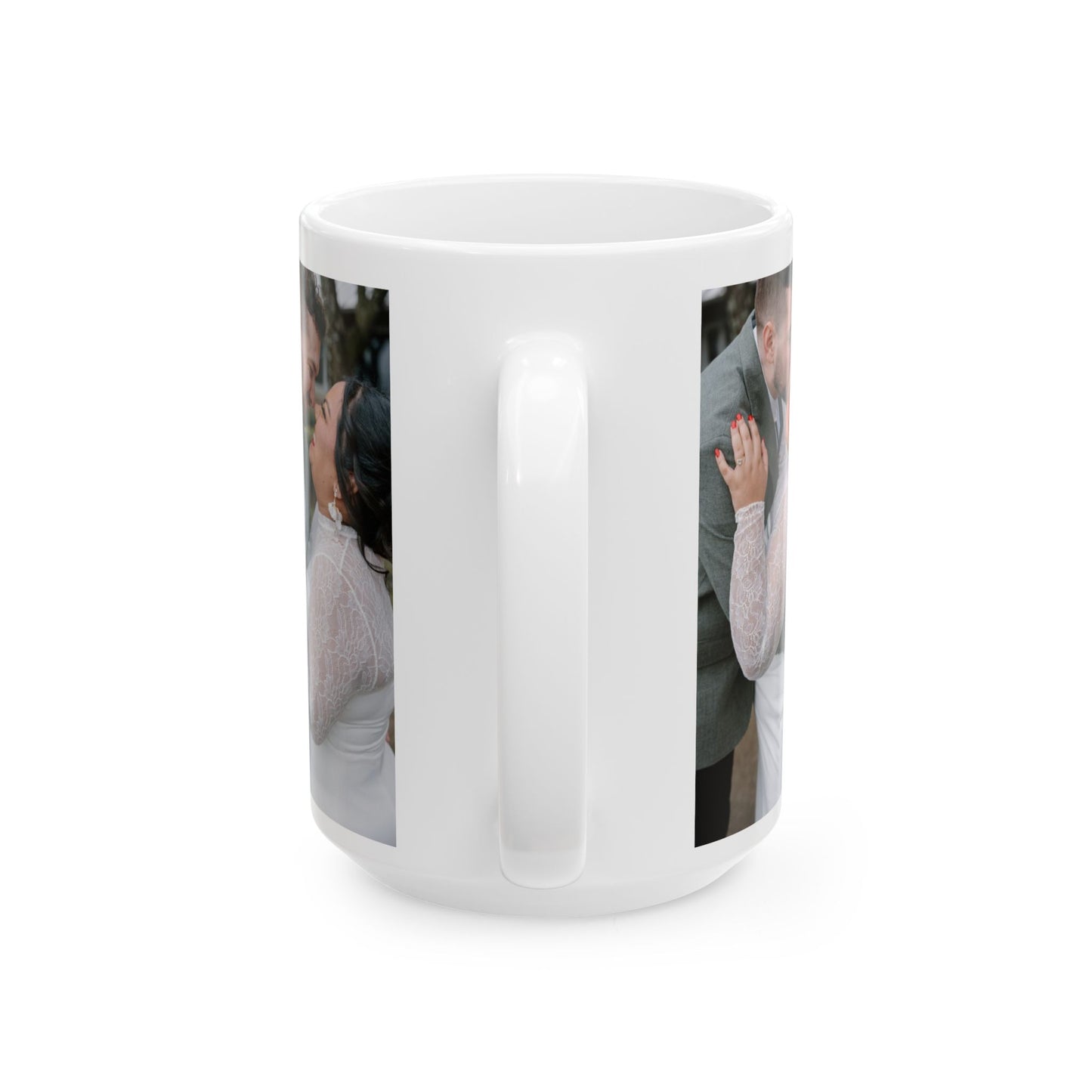 Personalized Photo Wedding Mug — Custom Names & Date (Ceramic, 11oz/15oz)