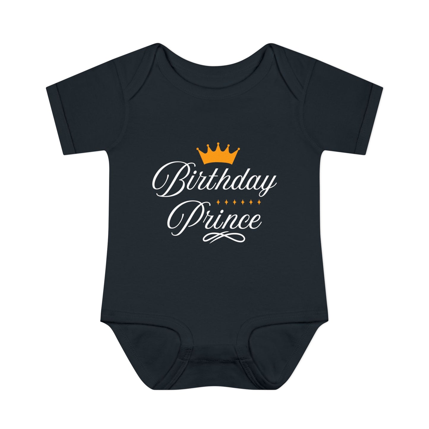 Baby Bodysuit - "Birthday Prince" Crown Infant Onesie
