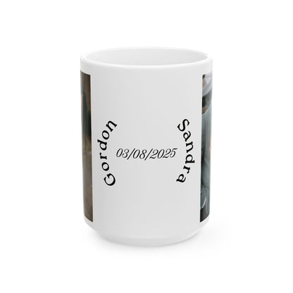 Personalized Photo Wedding Mug — Custom Names & Date (Ceramic, 11oz/15oz)