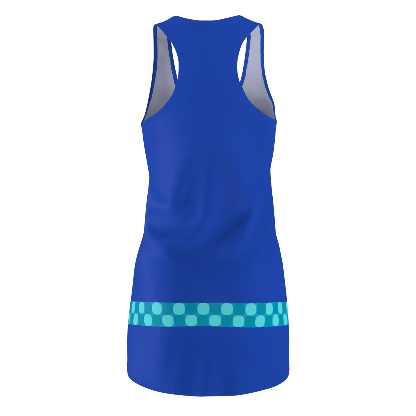 Blue Bliss: True Blue Racerback Dress with Light Blue Stripes