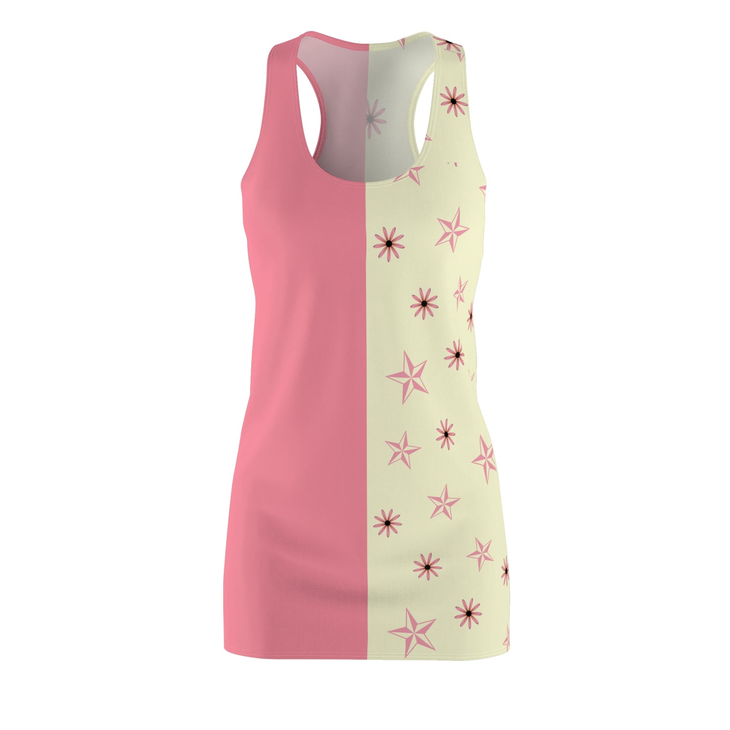 Floral Racerback Dress with Pink Accents