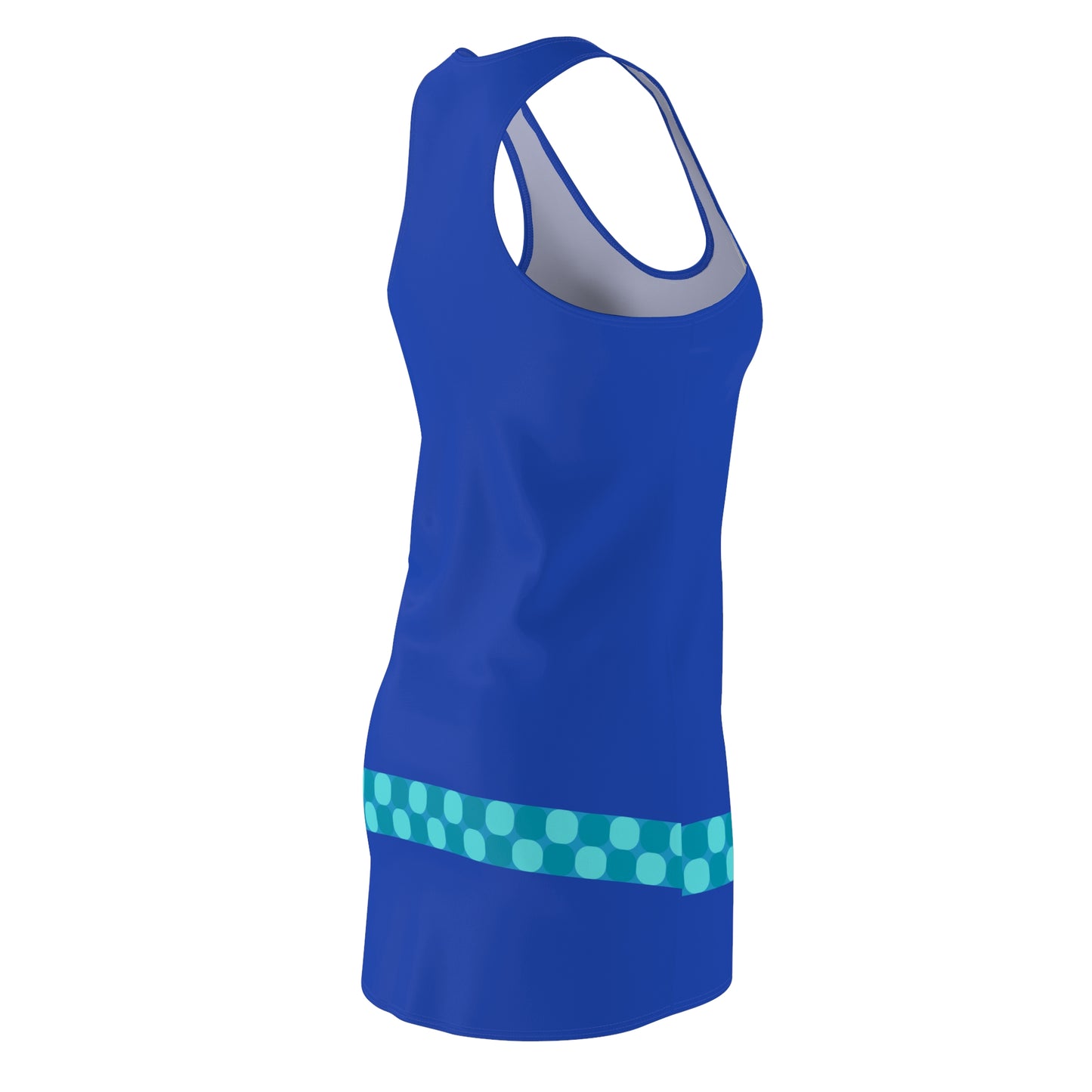 Blue Bliss: True Blue Racerback Dress with Light Blue Stripes