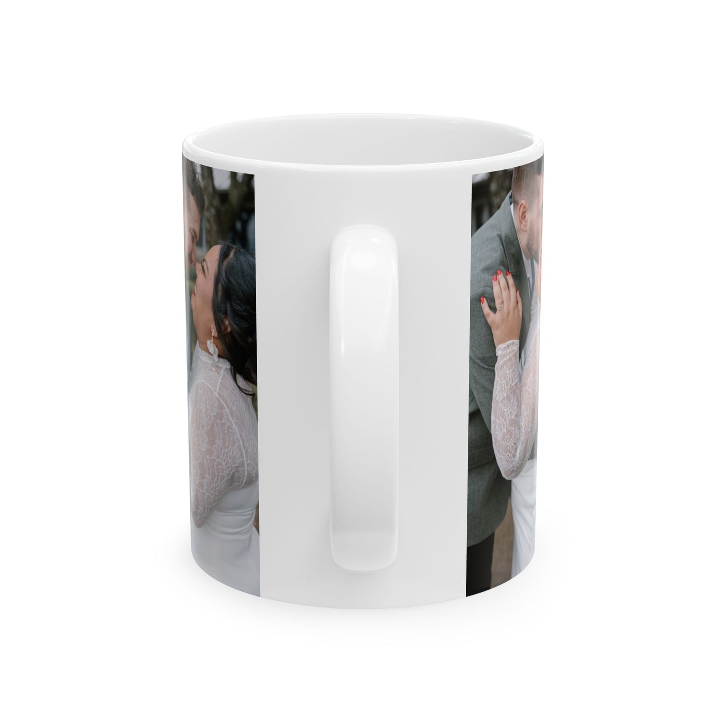 Personalized Photo Wedding Mug — Custom Names & Date (Ceramic, 11oz/15oz)